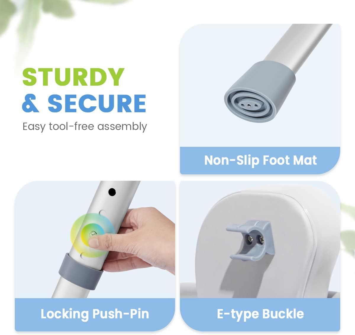 OasisSpace Stand Alone Raised Toilet Seat 500lbs Adjustable Toilet