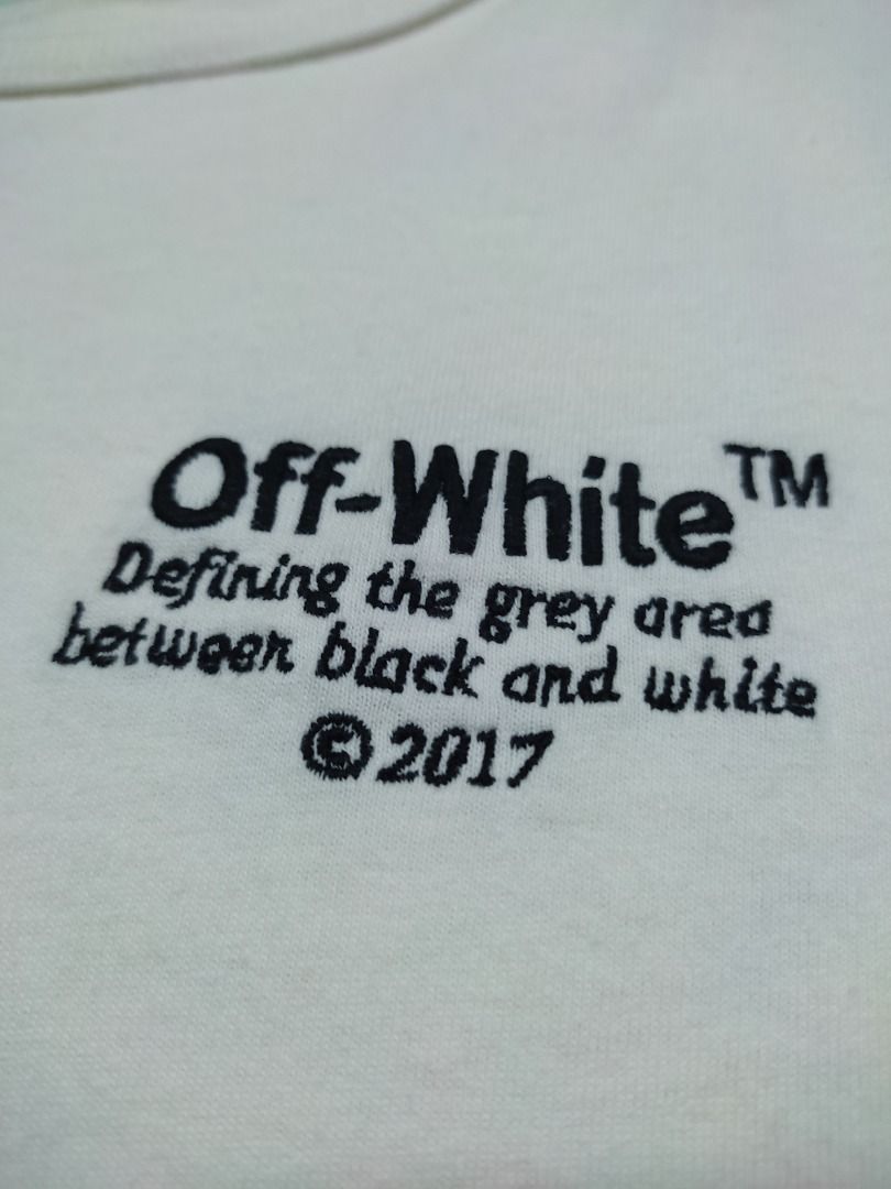 Off White Main Label Tee Made in Portugal Men s Fashion Tops