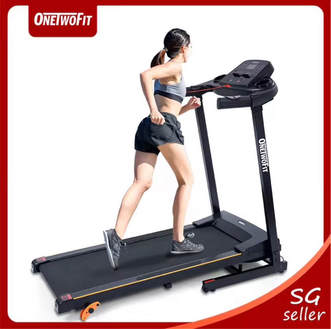 Fast Running Machine Onetwofit Foldable 2.5HP Treadmill Running Walking machine, Sports ...
