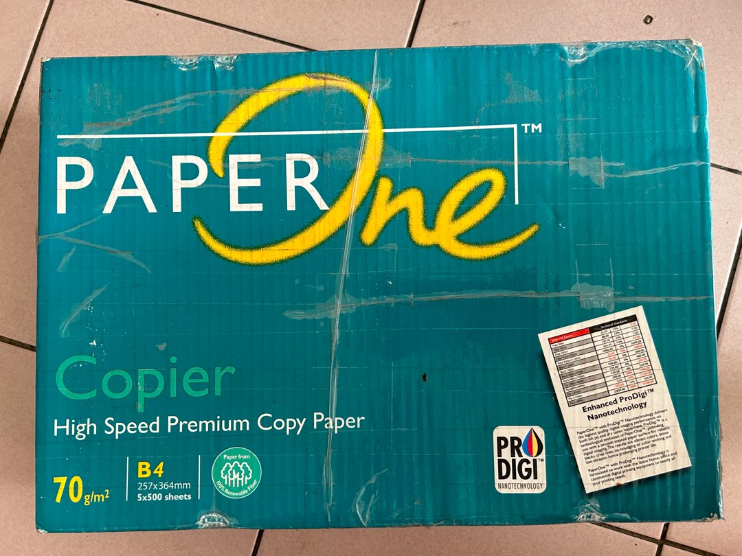 PAPER ONE 進口 影印紙 70磅 500張/包 電腦紙 列印紙 傳真紙 B4, 哩哩扣扣, 其他在旋轉拍賣