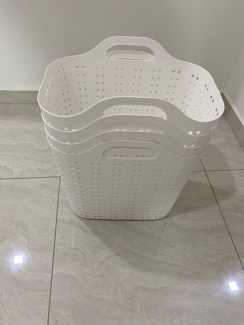 Plastic laundry baskets set of 4, Furniture & Home Living, Home Improvement & Organisation