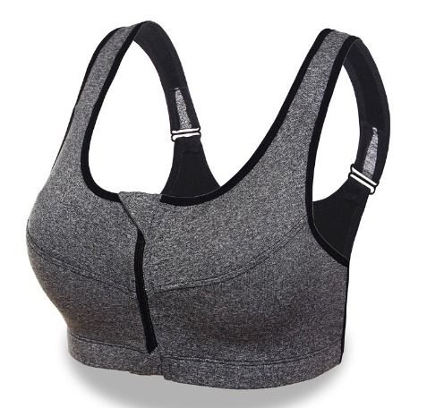 Plus size sports bra front zip sports bra/wireless bra/yoga bra/free gift  SB02, Women's Fashion, Activewear on Carousell