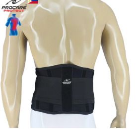 PROCARE PROTECT #BS01 Lumbar Back Support Belt, 5pcs Stabilzer Support, Knitted Mesh Fabric Air-Flow Waist Wrap, Unisex