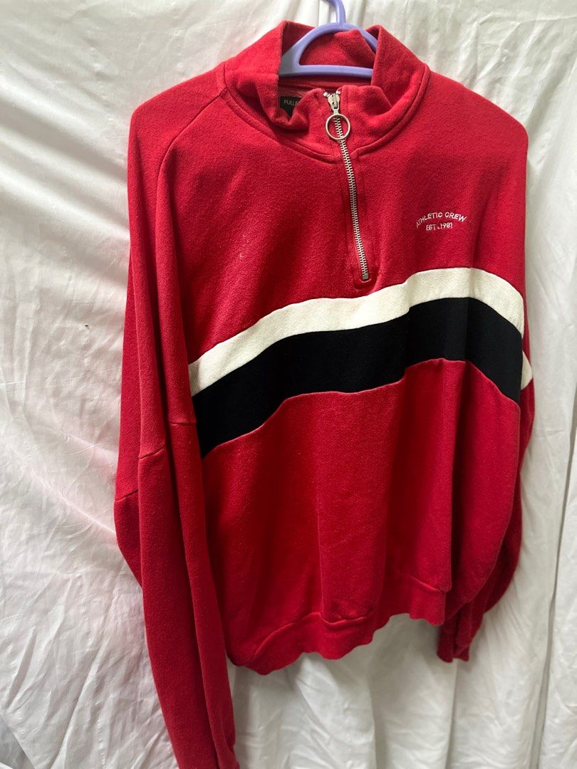 Pull and outlet bear half zip