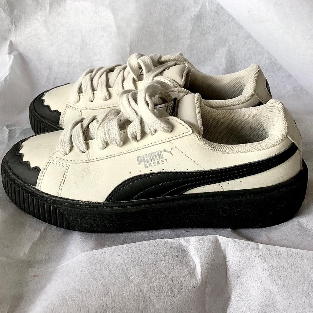 puma basket UK 5 b w Women s Fashion Footwear Sneakers on Carousell