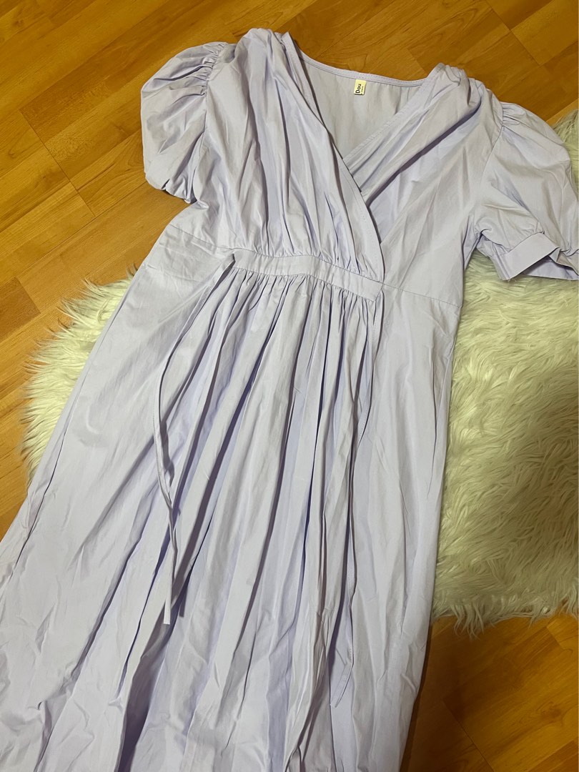 Purple Puff Sleeve Dress, Women's Fashion, Dresses & Sets, Dresses on ...