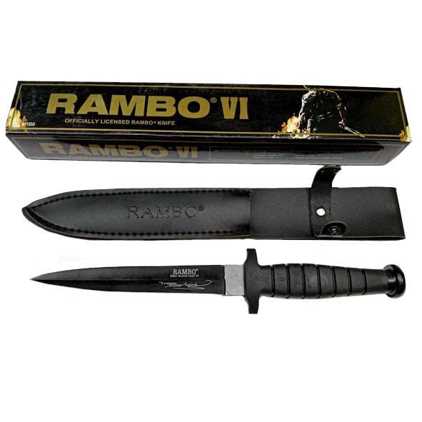 Rambo 6 VI Stallone First Blood Double Edge Stiletto Sharp Knife ...