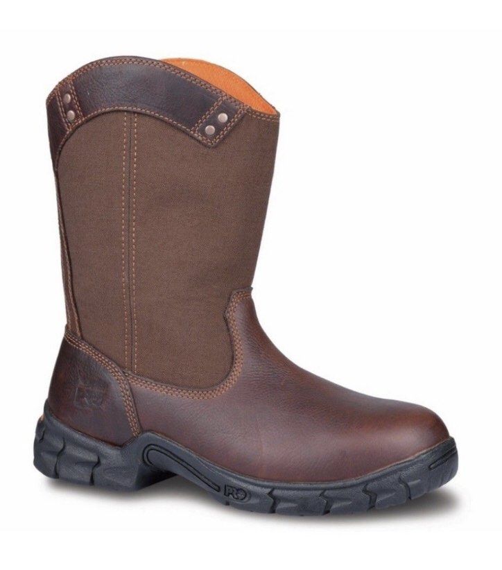 Wellington pull discount on work boots
