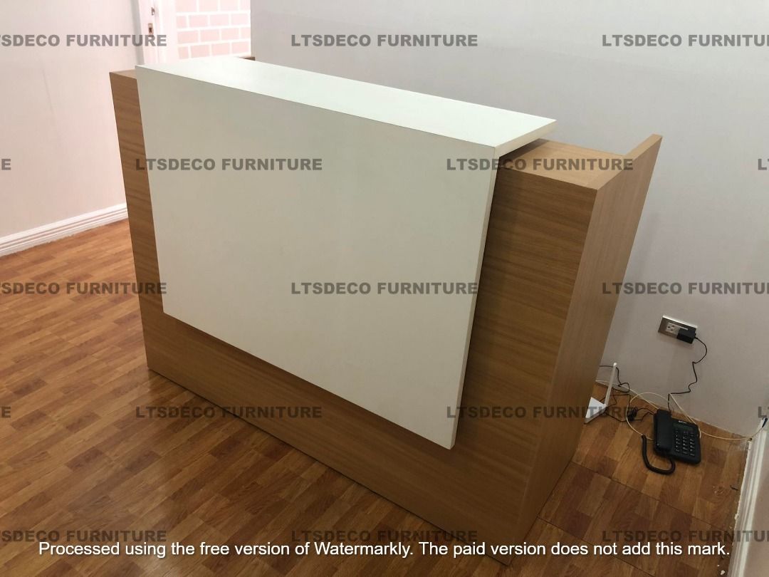 RECEPTION COUNTER DESK OFFICE PARTITION OFFICE FURNITURE on Carousell