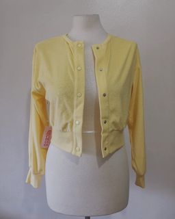 Recess terry yellow cardigan