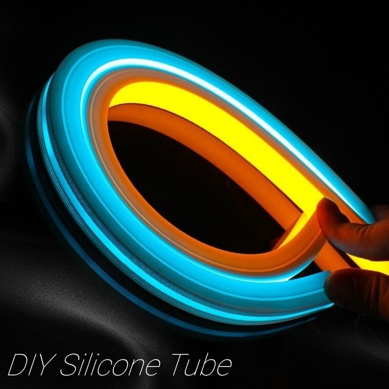 Recessed Black Silicone Tube LED Neon Light Flexible Rope Channel ...