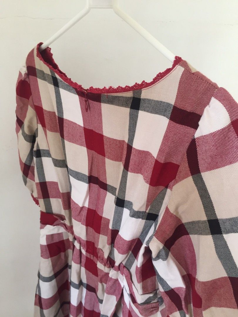 Red checkered dress (MoD: Shopee/LBC) (Category: Dresses) located in Angono. Submitted by proginosko (Listing ID 1248372573, Image 3). Description: - cute checkered dress - major color: red - with zipper at the back - with inner linings underneath - no issues - only wore a few times ---- MoD: LBC/ Shopee checkout MoP: GCash.