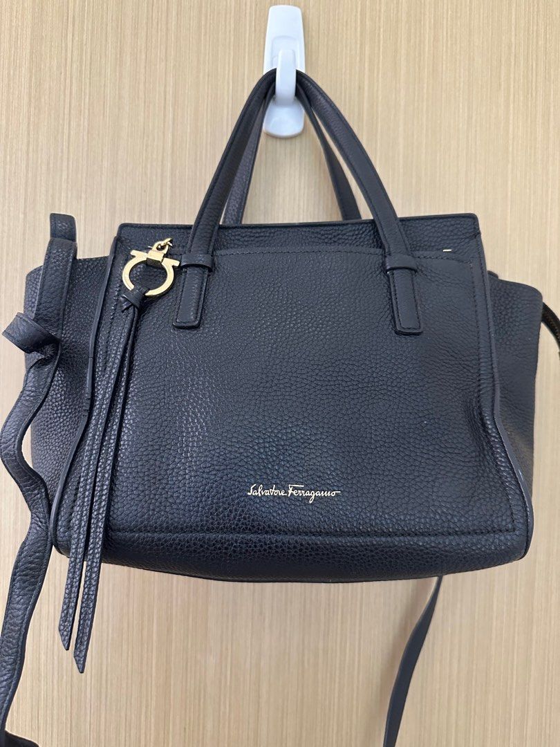 Ferragamo amy double handle bag clearance