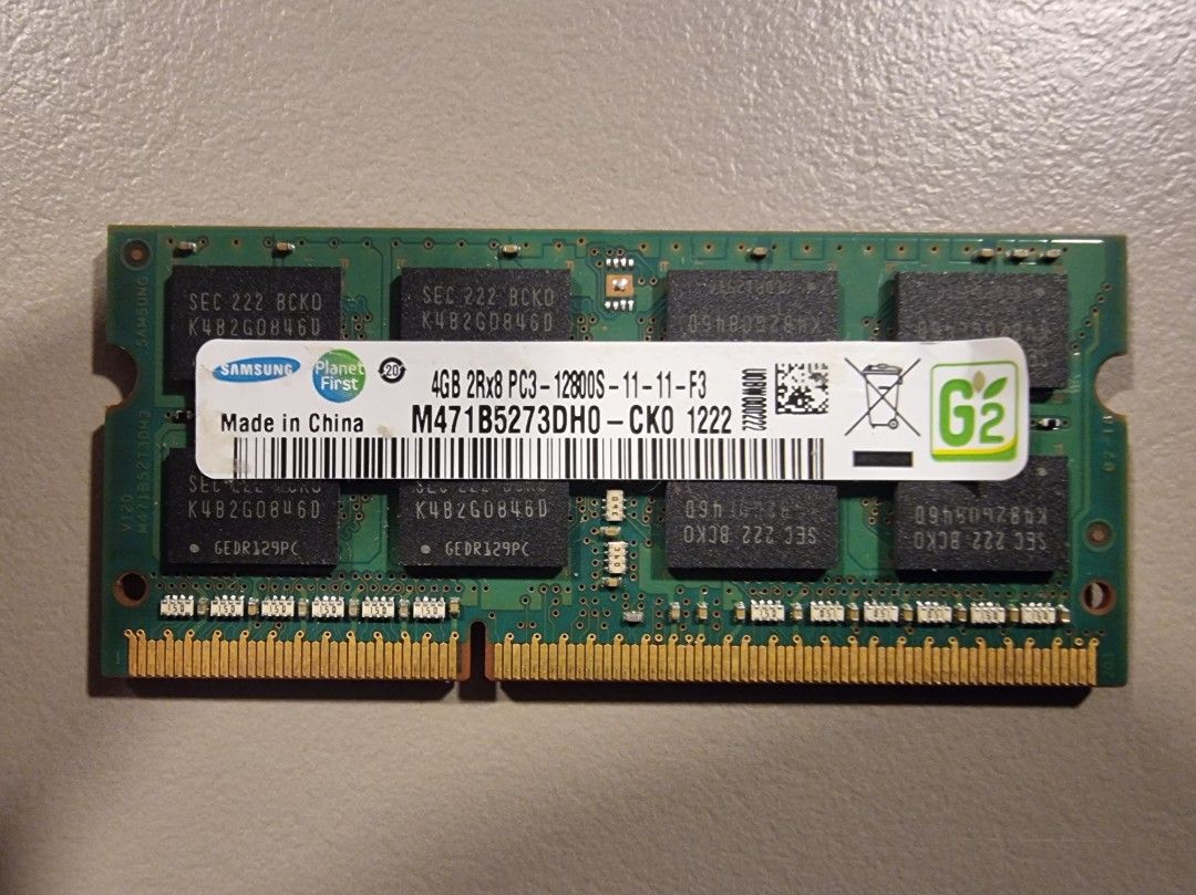 SAMSUNG 4GB DDR3 PC3 12800S 1600MHz 204 Pin SODIMM Laptop RAM