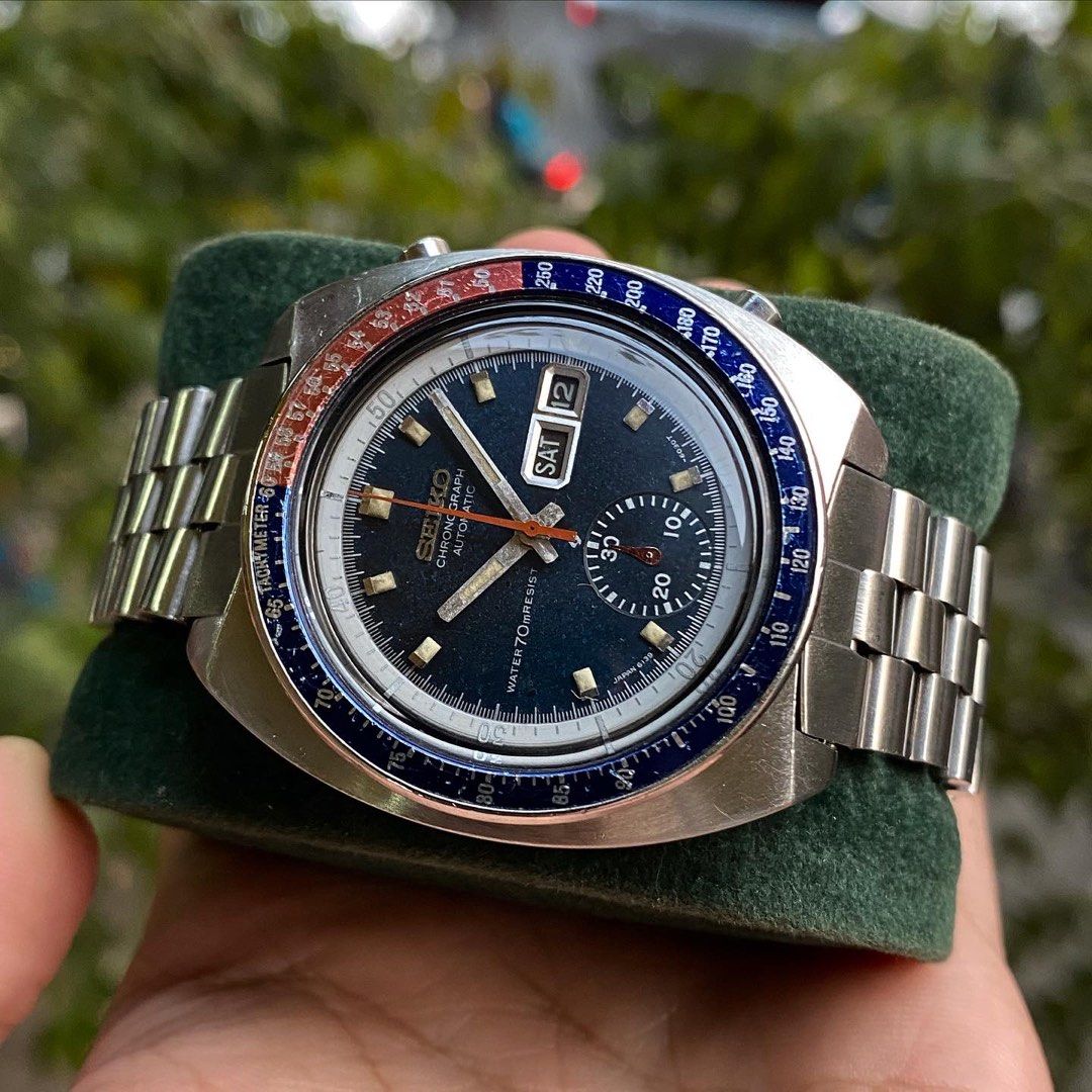 Seiko Watch Seiko Pepsi Chronograph Seiko Pogue Pepsi 6139-6002