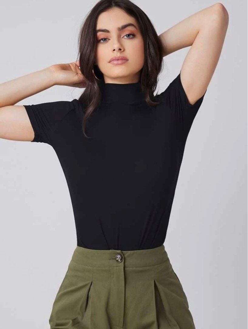 Shein high neck top sale