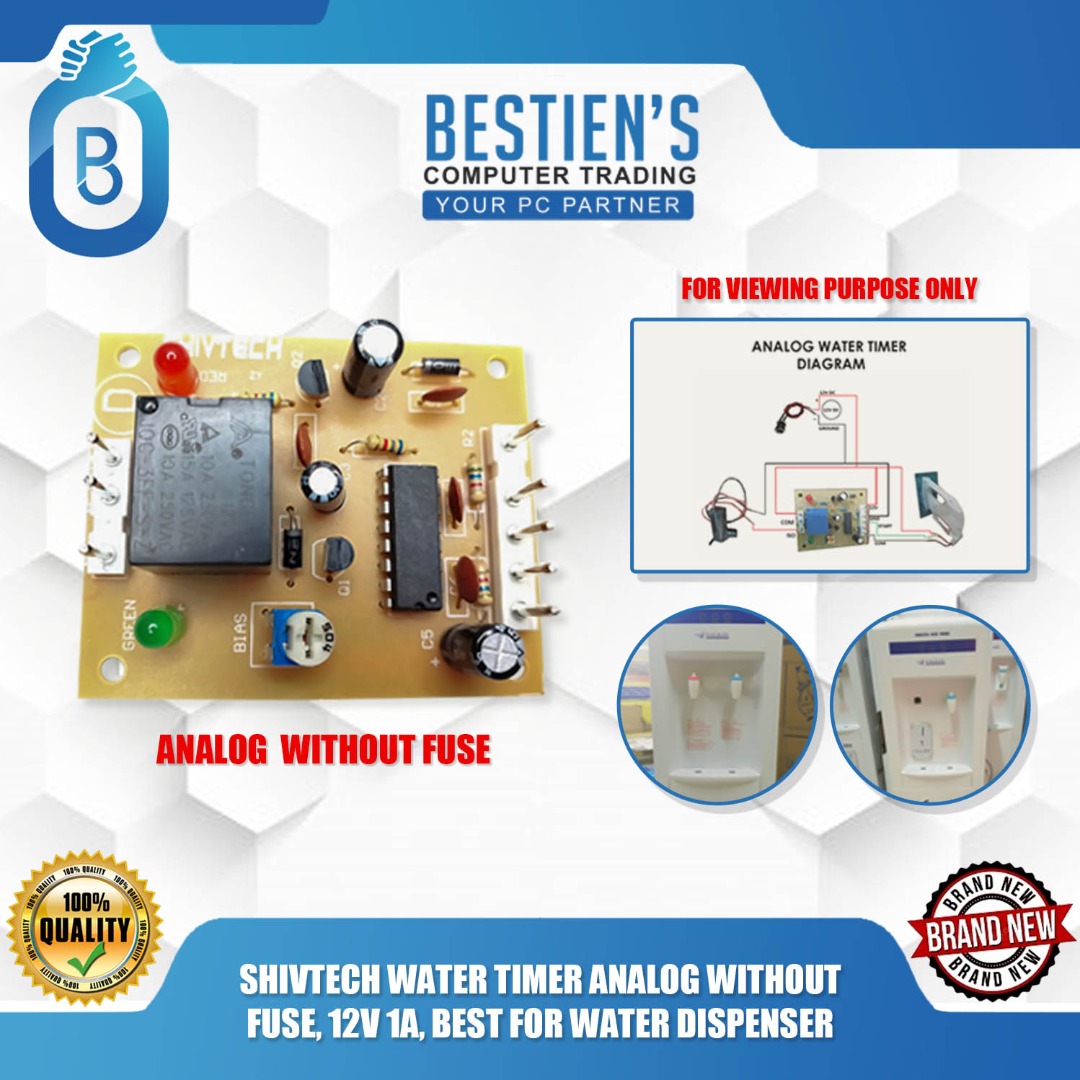 SHIVTECH WATER TIMER ANALOG WITHOUT FUSE, 12V 1A, BEST FOR WATER ...
