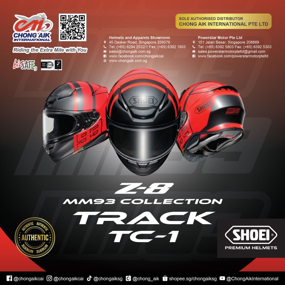 SHOEI Z-8 MM93コレクション TRACK TC-1 XXL Z8 - ヘルメット