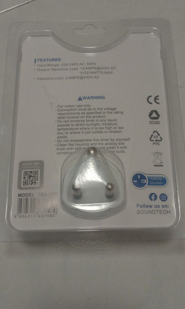 Soundtech 24 hours analog timer (suitable for air conditioner plugs ...