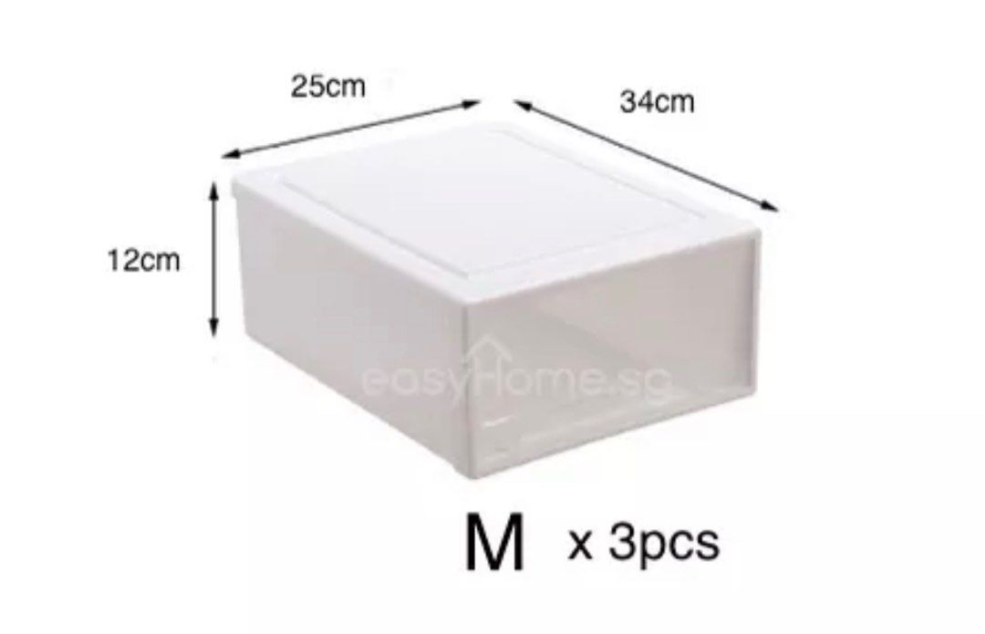 Stackable Sliding Lid Shoe Box, Furniture & Home Living, Home ...