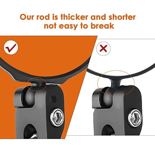 Arkham Bike Mirror for Handlebars Bicycle 360 Rotating Rear View Mirror Bicycle for 16 24 mm Handlebars Left Right Universal Convex Bicycle Mirror for E Bikes Mountain Bike Road Bike 1 Piece Sports Eq...
