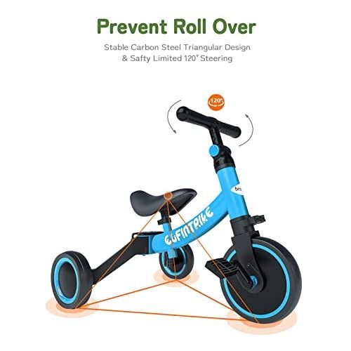 besrey 5 in 1 Balance Toddler Bike Kids Trike Toddler Tricycle