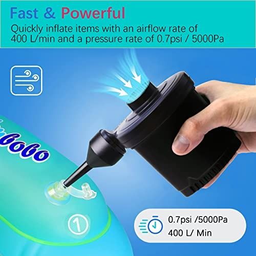 Electric Air Pump for Inflatables 4000mAH Rechargeable Battery