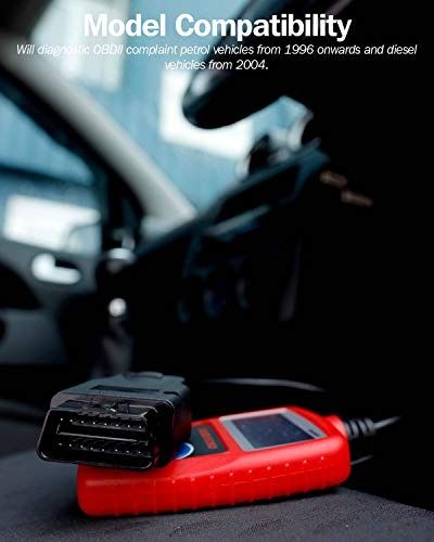 Streetwize - Multilingual OBDII Vehicle Diagnostic Code Reader, OBD2  Reader with Large Clear LCD Display, Fault Clearer, Emission Fault Reader, Engine Management Reader