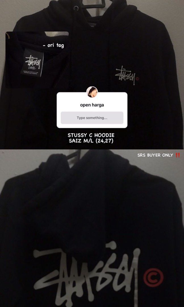 stussy hoodie Men s Fashion Activewear on Carousell