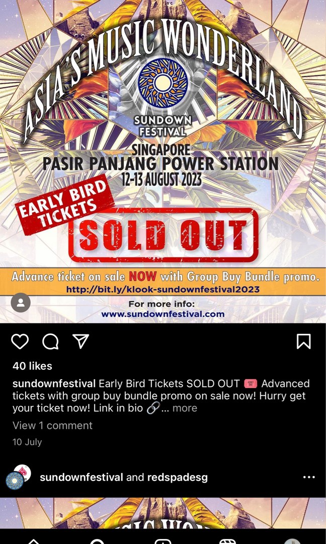 sundown festival ticket, Tickets & Vouchers, Event Tickets on Carousell