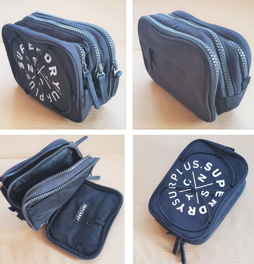 Superdry Designer Accessories Cult Streetwear In Vogue Compact Organizer Clutch Pouch Toiletry Bag Original Superdry Surplus NY Travel Weekend