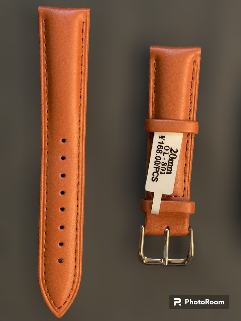 Tan Leather Watch Strap 20mm, Men's Fashion, Watches & Accessories