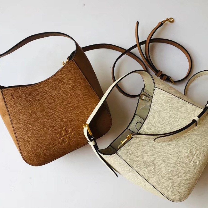 TB Thea Small Leather Bucket Bag