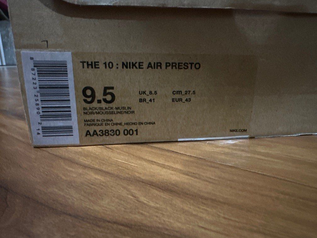 THE 10 NIKE AIR PRESTO 8.5UK Men s Fashion Footwear Sneakers