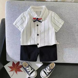 Toko1234. Baju Setelan anak laki laki 0-5 tahun katun pakaian kemeja bayi laki laki korea.