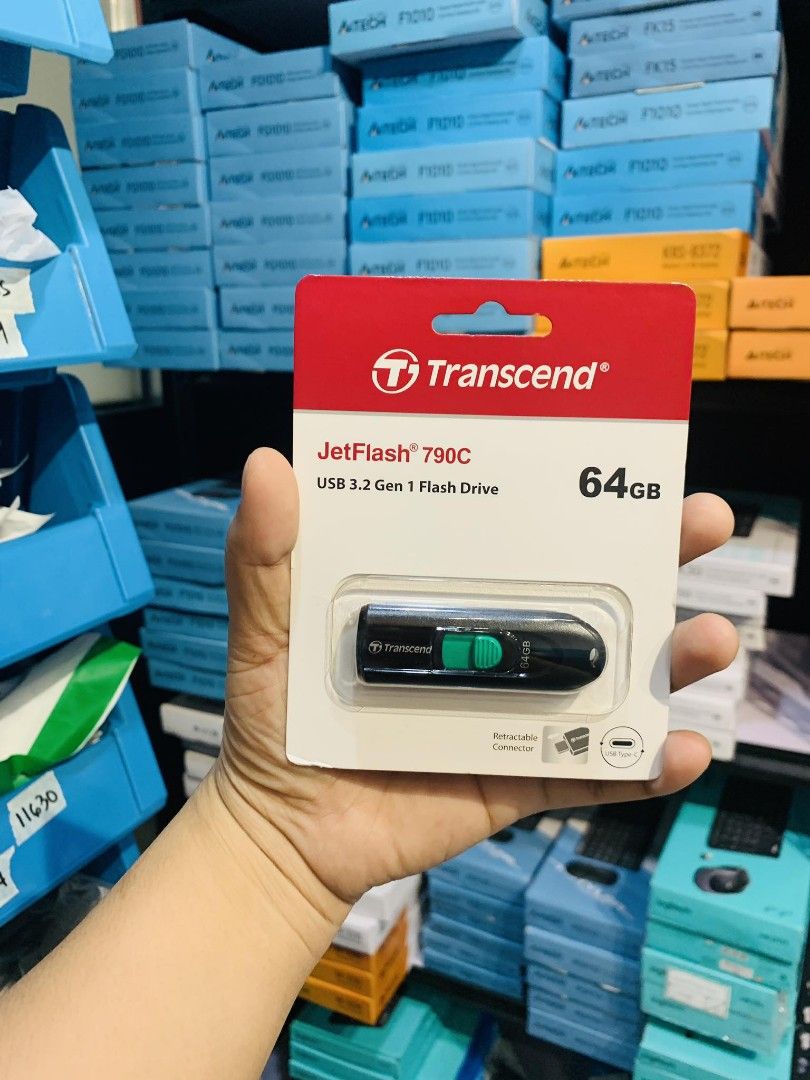 Transcend 64GB JF790C Type-C Flash Drive USB 3.2 TS64GJF790C (Category: Memory & SD Cards) located in Makati City. Submitted by techubstoreandaccessories (Listing ID 1248470183, Image 2). Description: Transcend 64GB JF790C Type-C Flash Drive USB 3.2 TS64GJF790C On Hand Ready to Ship/Pick-Up‼️ DETAILS: ✅Actual Picture Posted. ✅BRAND NEW & ORIGINAL. ✅7 Days Replacement for Factory Defects and 1year Limeted Warranty. (Terms and conditions apply). ✅W