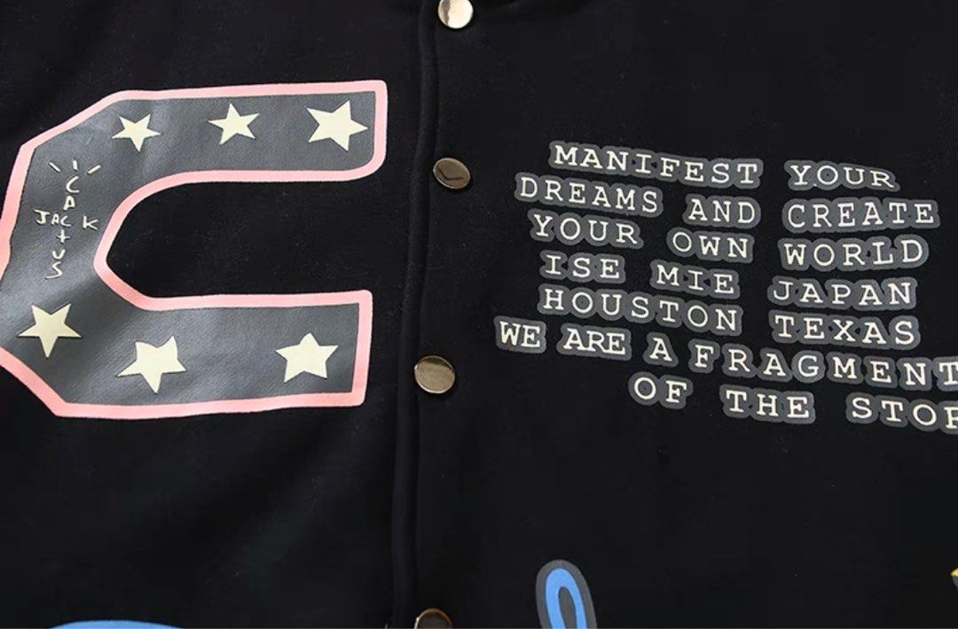 Travis Scott x Fragment Manifest Letterman Jacket