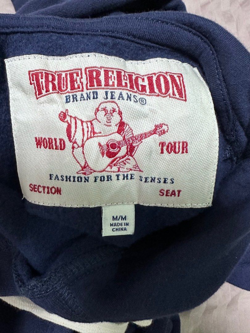 TRUE RELIGION | CWP Blue Pullover Hoodie (Category: Coats, Jackets and Outerwear) located in Lapu Lapu. Submitted by nervecloset (Listing ID 1248425663, Image 2). Description: TRUE RELIGION | CWP Blue Pullover Hoodie Medium on tag W = 20.4 inches L = 25 inches Brandnew with tag 2650 + sf.