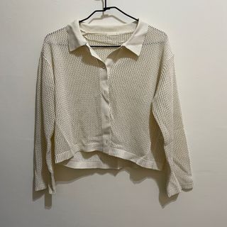 Uniqlo米色網眼外套