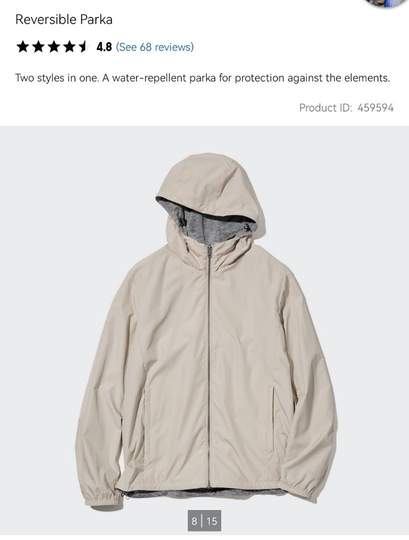 Uniqlo reversible outlet parka ph