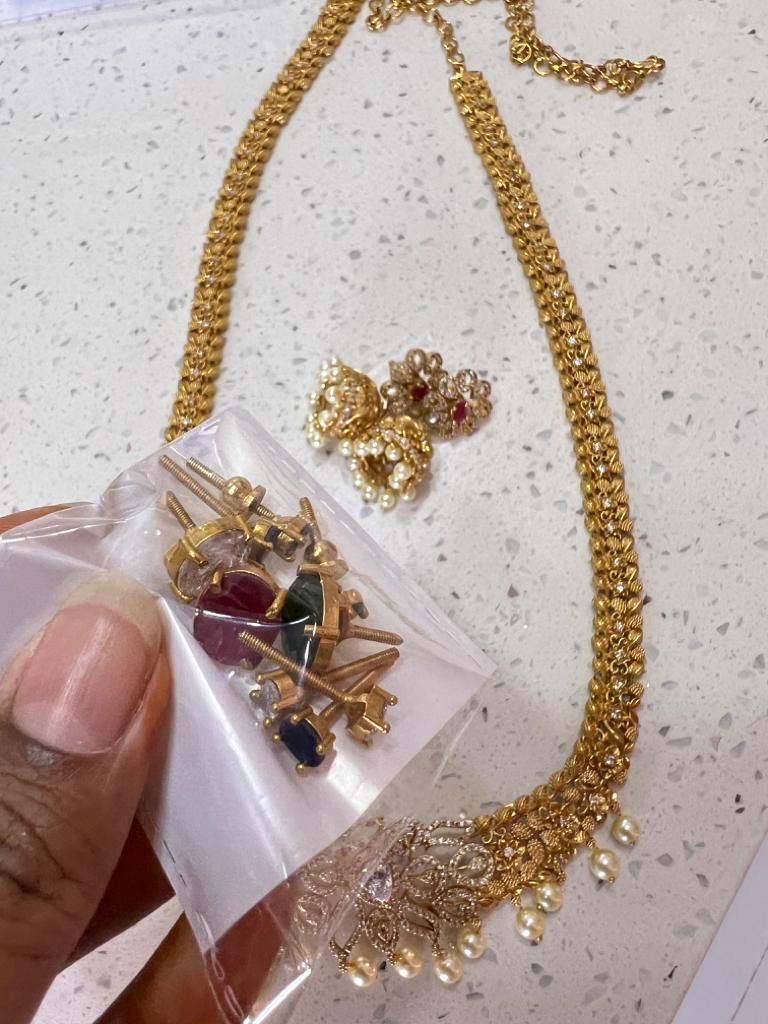 Unique Indian Colour Changing Jewellery set Women s Fashion