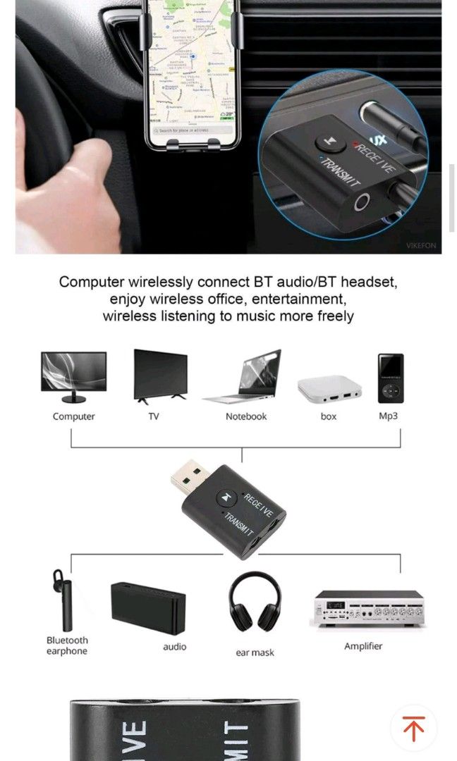 Car USB Bluetooth Adapter transmitter & reciever, Computers & Tech, Parts & Accessories, Cables