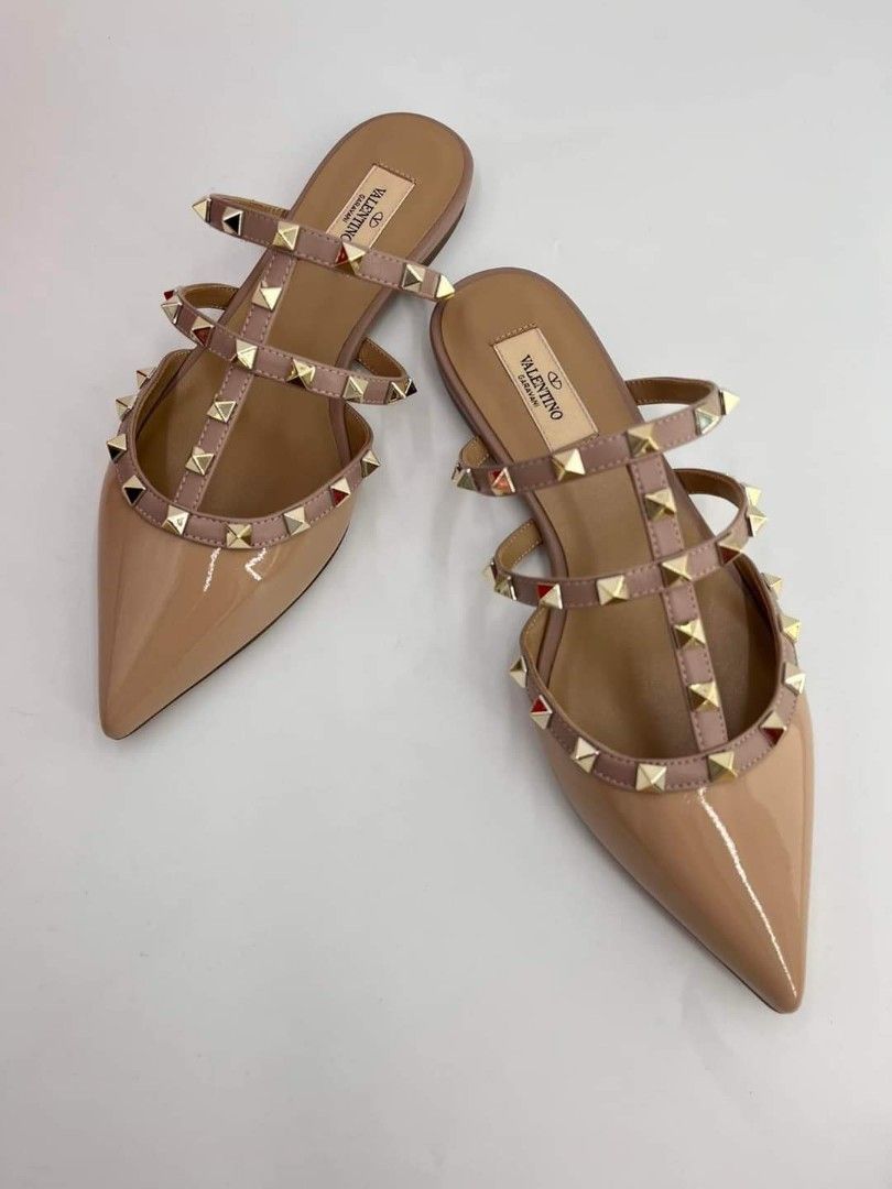 FLASH SALE Valentino Garavani Studded Slip on Sandals With Box Size 40