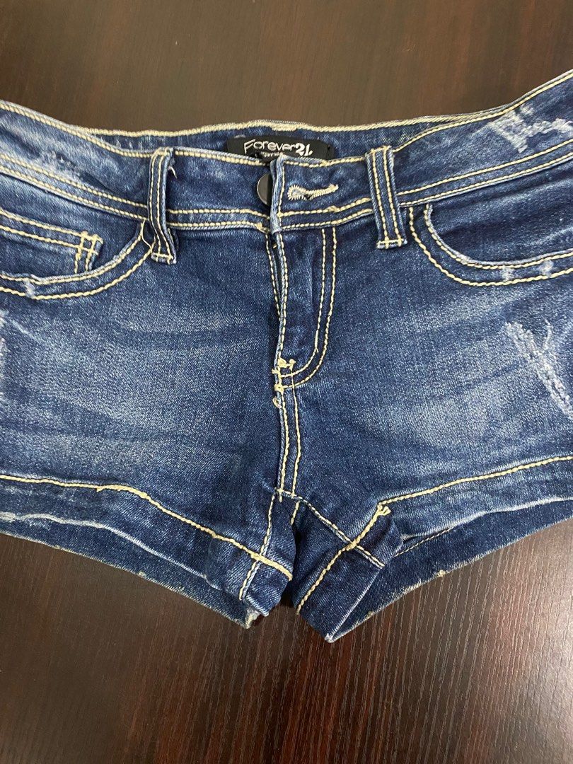 vintage forever 21 low-rise denim shorts, Women's Fashion, Bottoms