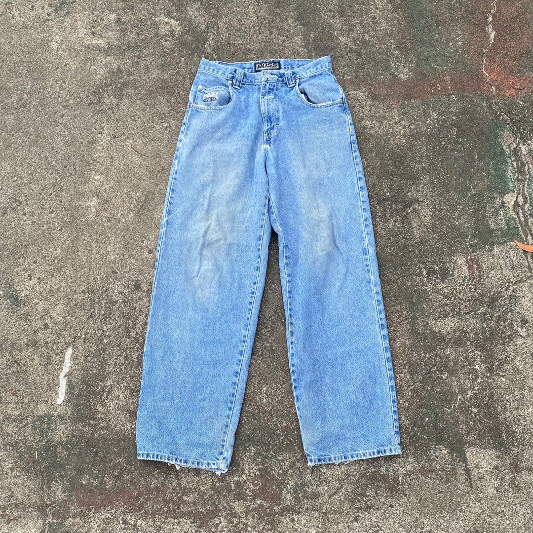 Vintage Y2K Boss Baggy Jeans, Men's Fashion, Bottoms, Jeans on Carousell