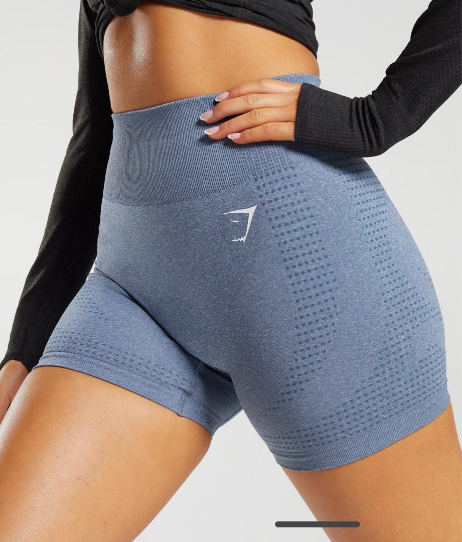 Gymshark Vital Seamless 2.0 Shorts - Evening Blue Marl, Women's