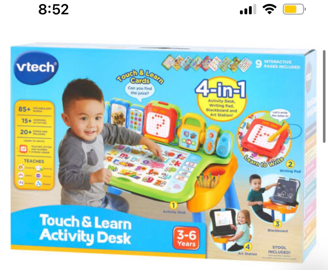 Vtech Touch & Learn Activity Desk, Babies & Kids, Infant Playtime on ...