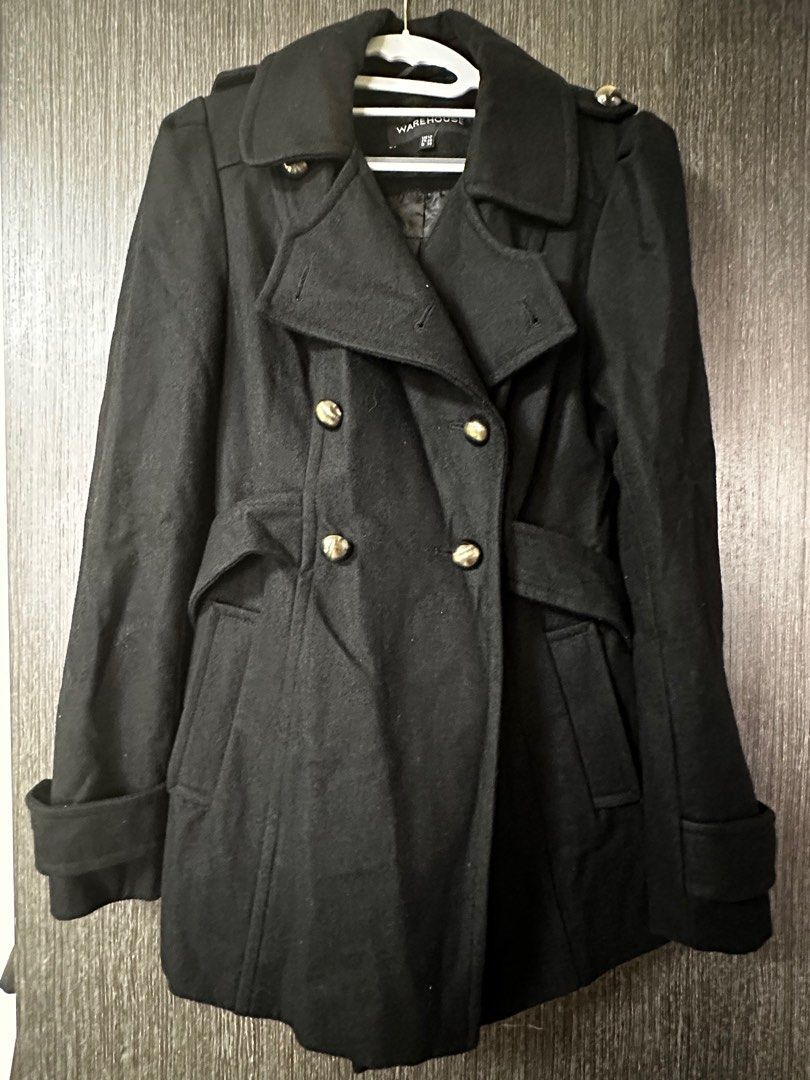 Warehouse velvet winter coat