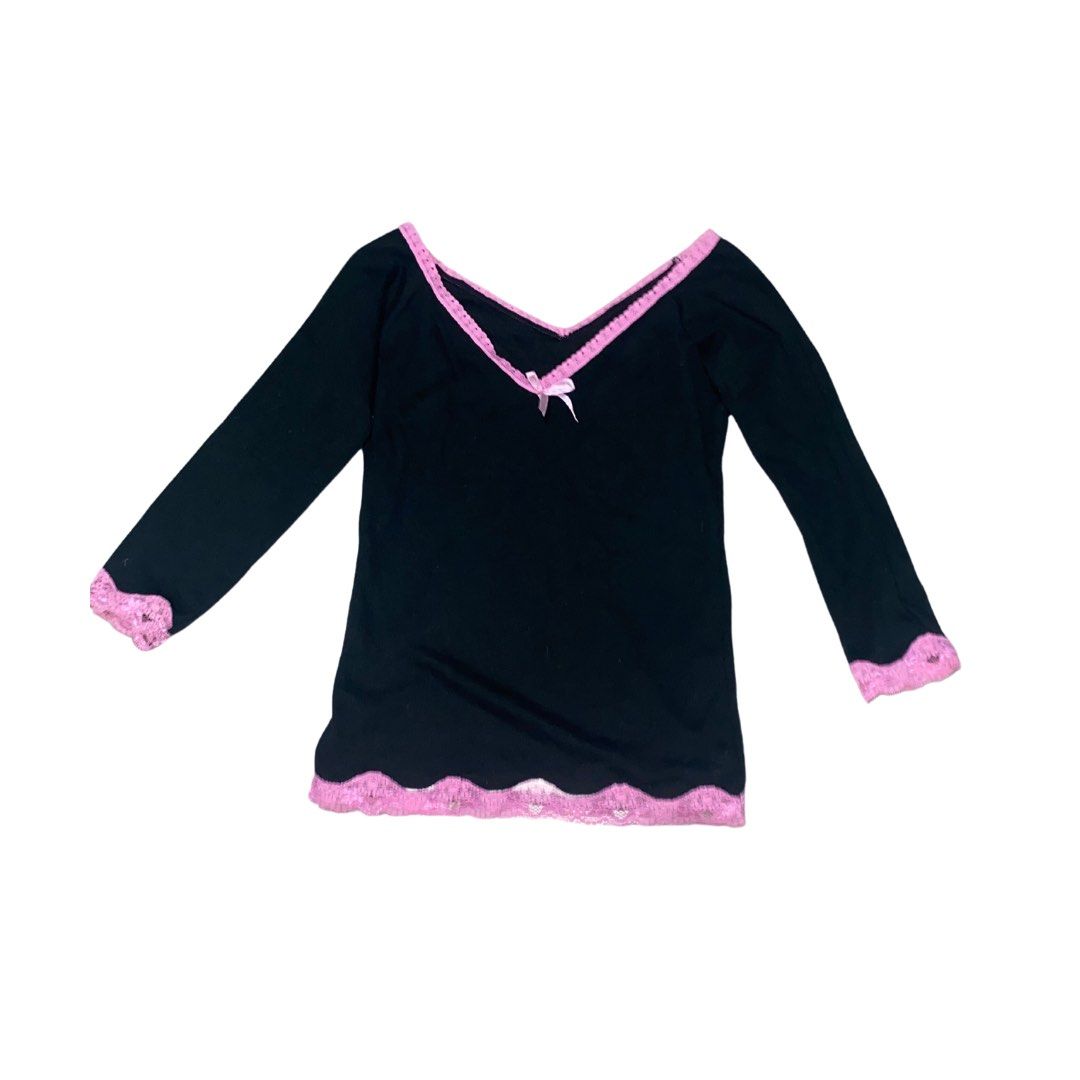 Y2K Long Sleeve Top, Women's Fashion, Tops, Longsleeves on Carousell