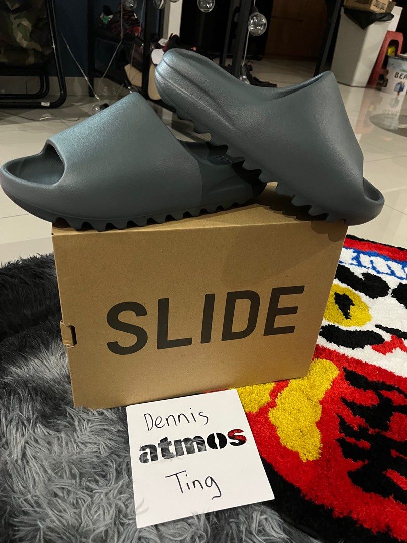 RETAIL!) Yeezy Slide “Slate Marine”, Men's Fashion, Footwear, Flipflops and  Slides on Carousell